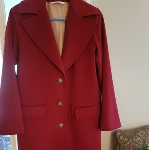 Fleurette Womens Wool Coat Red size 4